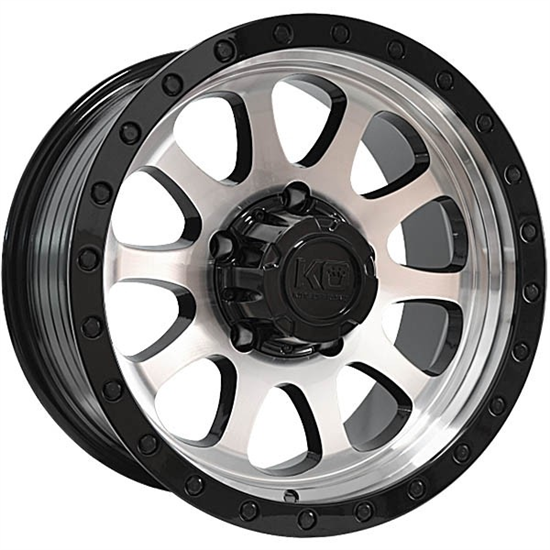 Set of King Hurricane 16x8 5/150 ET+-5 Gloss Black Machined Alloy ...